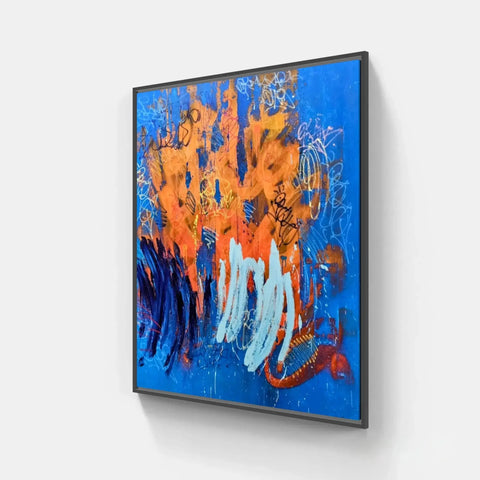 Abstract painting with vibrant colors.