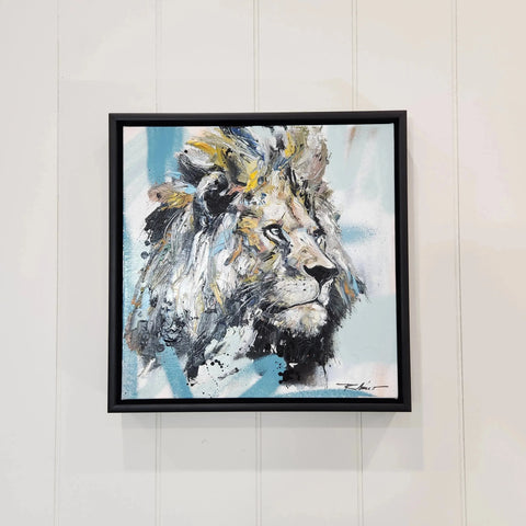 Blue Lion by Vincent Richeux | Distinctive Home Decor | Handmade Original Artworks | Shop now from A$499