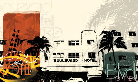 Boulevard Hotel By Niack - Limited Edition Handcrafted Dibond® Art Prints