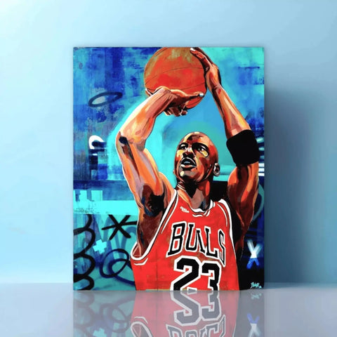 Michael jordan painting on canvas