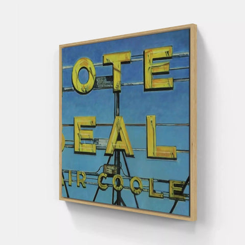 A painting of a yellow sign that says’one fall for you ’