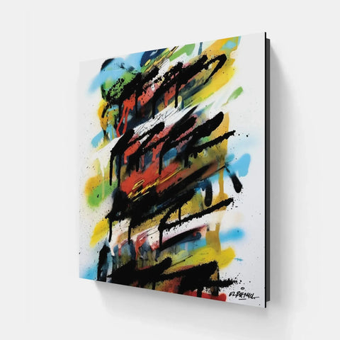 Abstract painting on canvas