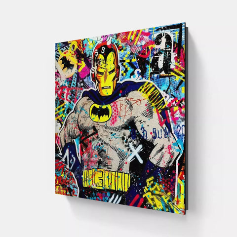 Batman graffiti art canvas print