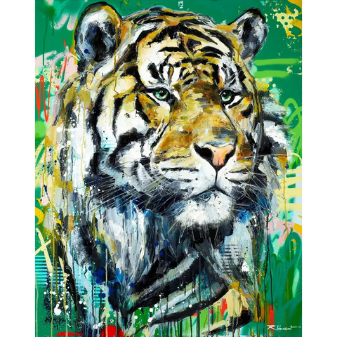 A painting of a tiger