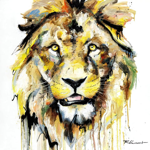 A painting of a lion