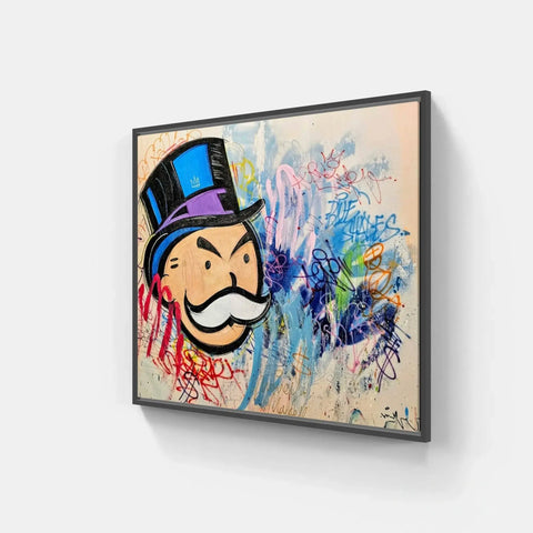 Monopoly man graffiti art.