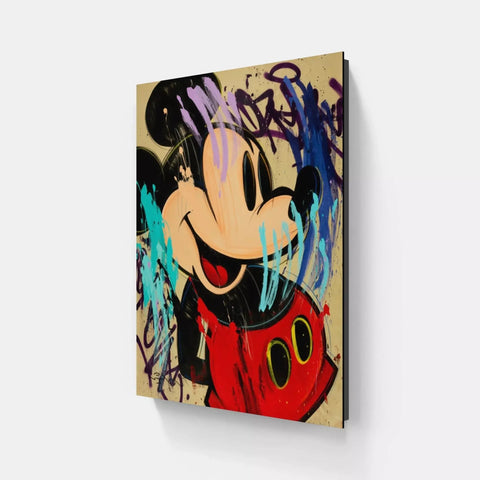 Mickey mouse graffiti art canvas print