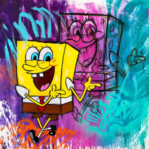 Spongebob with a big smile and a big smile on his face