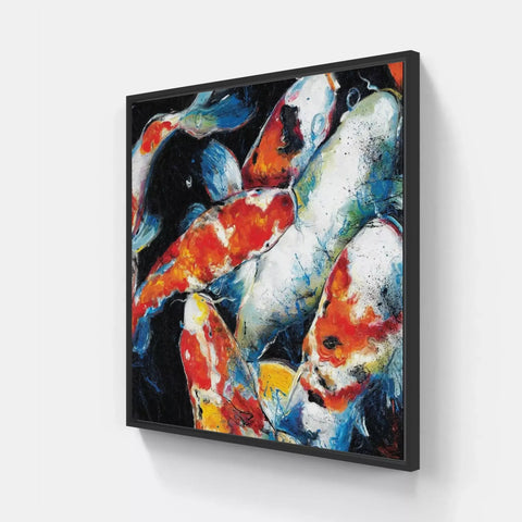 Ko fish abstract painting on canvas