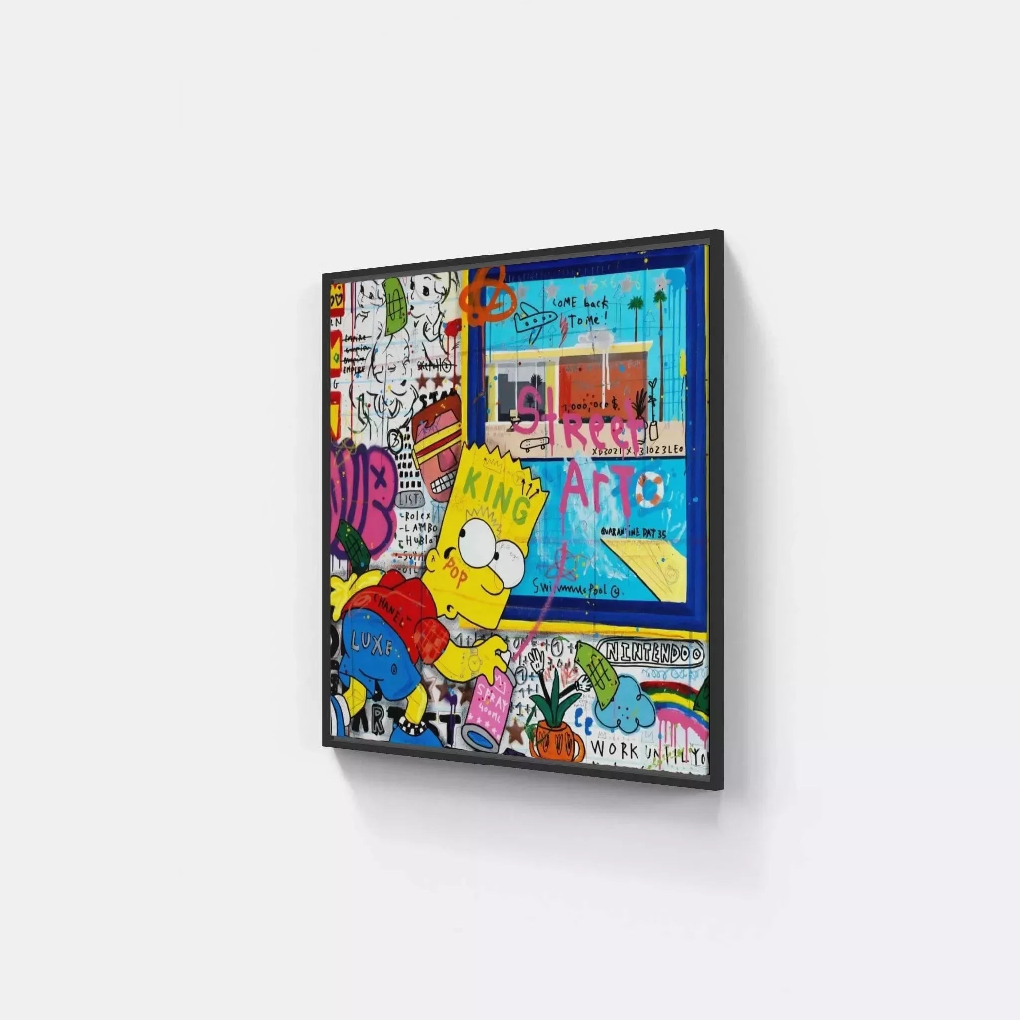 Bart At The Museum By Jisbar • Handcrafted Canvas Art Prints