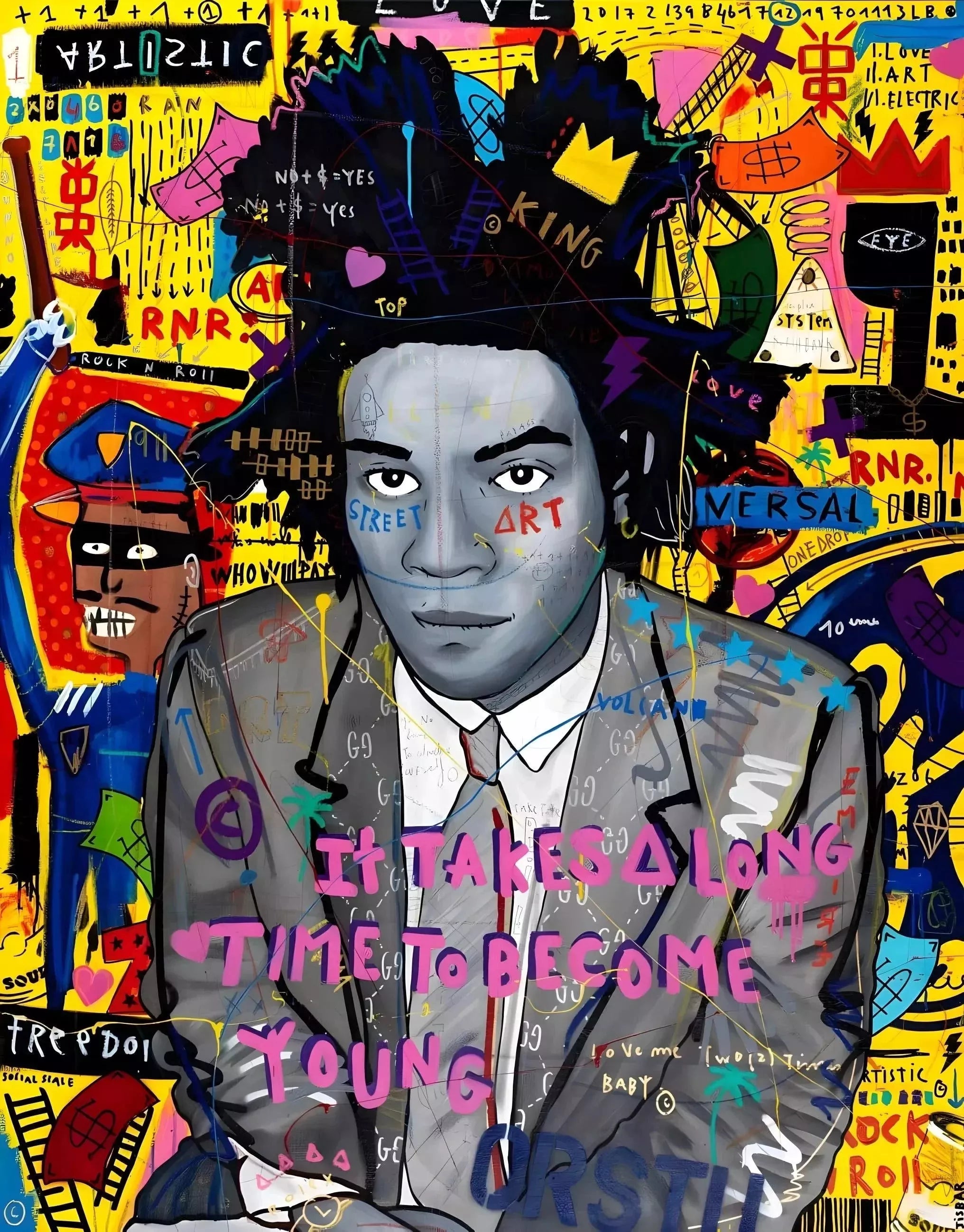 Young Basquiat By Jisbar • Handcrafted Dibond® Art Prints